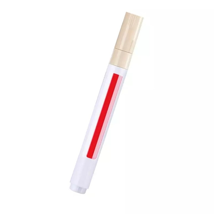 Marker Tip Creion SIKS pentru Rosturi, Gresie si Faianta, Permanent, Uscare Rapida, Cu Varf Inlocuibil, Rezistent la apa, Protectie Antimucegai, Simplu De Utilizat, Alb