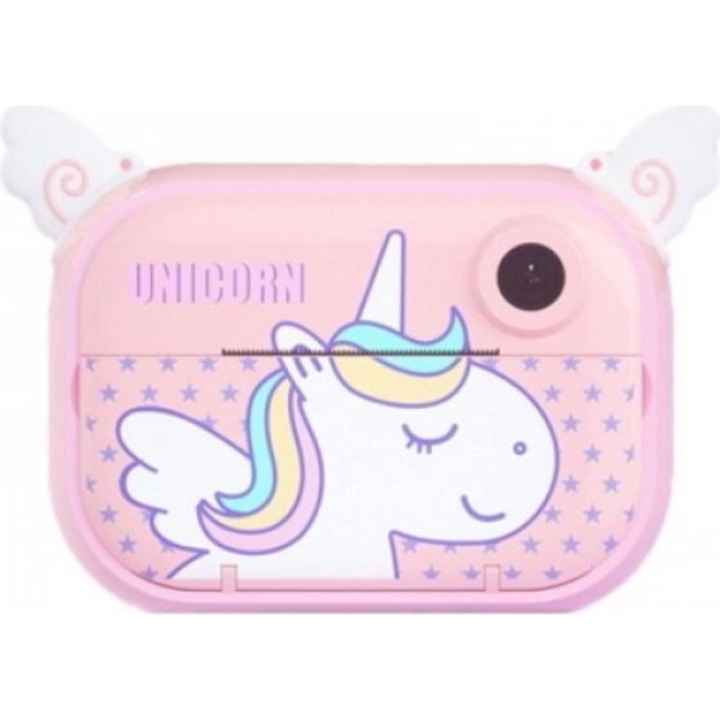 Aparat foto pentru copii Skysonic Instant Kids 12MP, 2.4", 1920 x 1080, Unicorn Roz