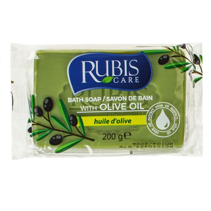 Твърд сапун Rubis Care, зехтин, зелен, вместимост 200гр