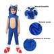 Костюм KidMania Sonic с аксесоари, За деца, 5-6 години, 110 - 120 см