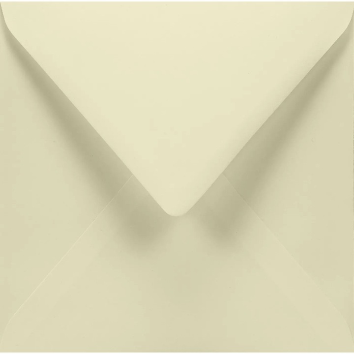 Dekoratív sima négyzet alakú boríték készlet, Netuno, Munken, K4, 155x155mm, Nedves zárás, V-típus, 120g/m2, Papír, ekrü, 100 db