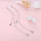 Set 2 bretele sutien, ajustabile, cu perle si lant metalic, argintiu