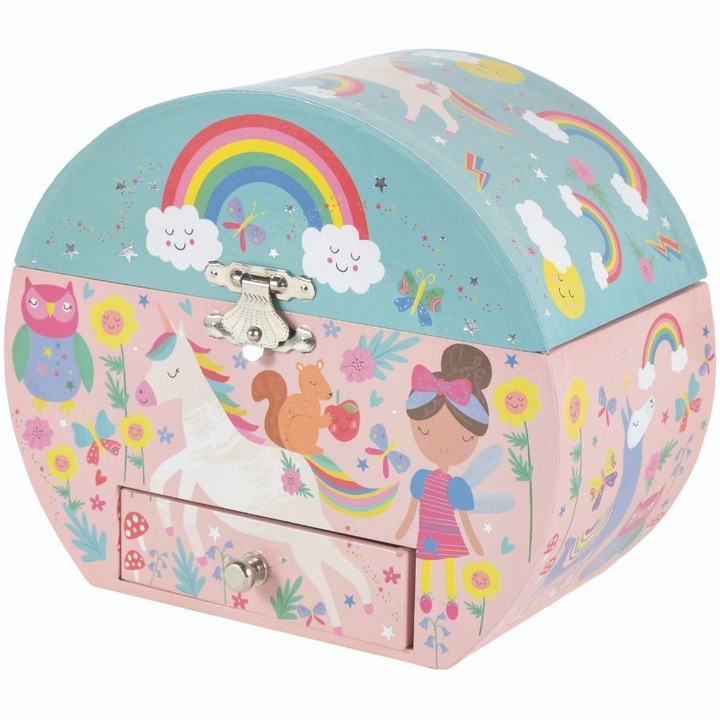 Zenélő ékszerdoboz gyerekeknek, Floss & Rock, Fairy Oval
