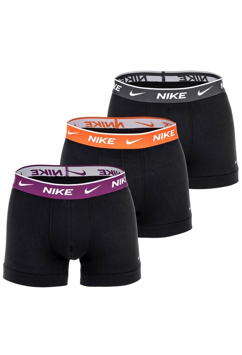 Nike, Set de boxeri cu tehnologie Dri-FIT si logo - 3 perechi, Multicolor