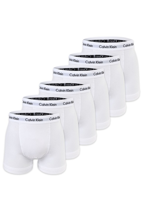 CALVIN KLEIN, Set de boxeri cu logo - 6 perechi, Alb