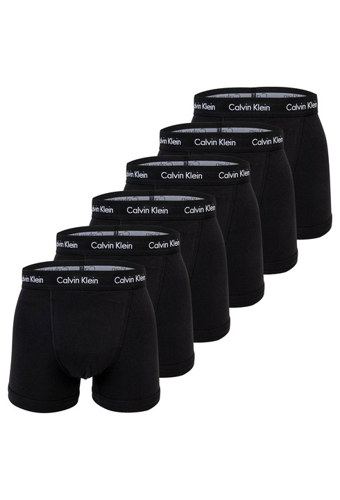 CALVIN KLEIN, Set de boxeri cu logo - 6 perechi, Negru
