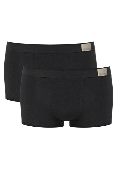 Sloggi, Set de boxeri elastici - 2 perechi, Negru, M