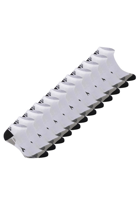 Diadora, Set de sosete pana la glezna unisex - 12 perechi, Alb