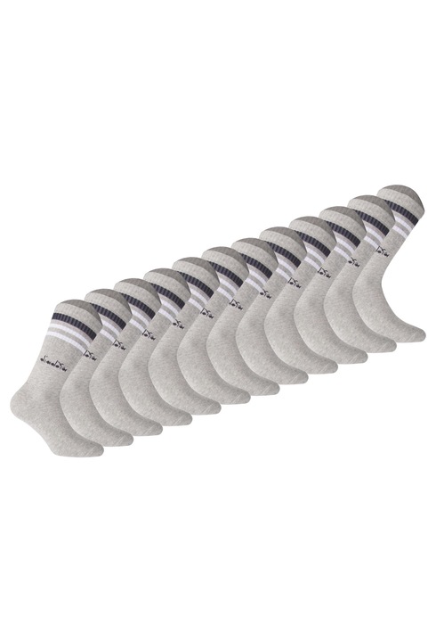 Diadora, Set de sosete lungi unisex - 12 perechi, Gri