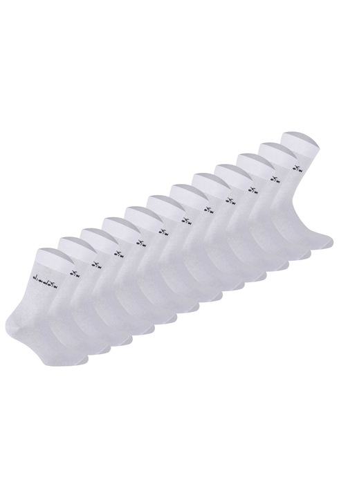 Diadora, Set de sosete lungi unisex - 12 perechi, Alb