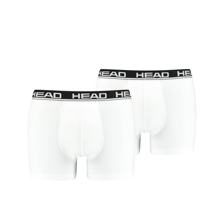Head, Set de boxeri cu logo - 2 perechi, Alb, M