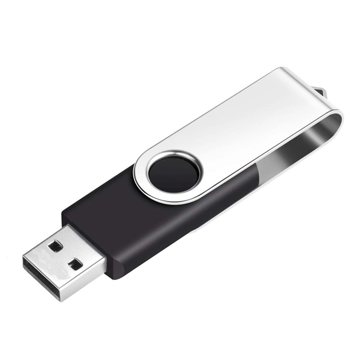 USB флаш памет, Въртящ се на 360⁰, Лесен за използване, за предаване на данни, usb 2.0, Високоскоростен, OUYLAF, Черен