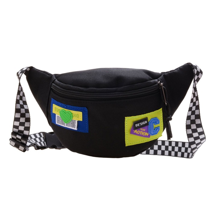 Jormftte gyermek táska, vízálló, több zsebbel, nagy méretű, uniszex, állítható pántokkal