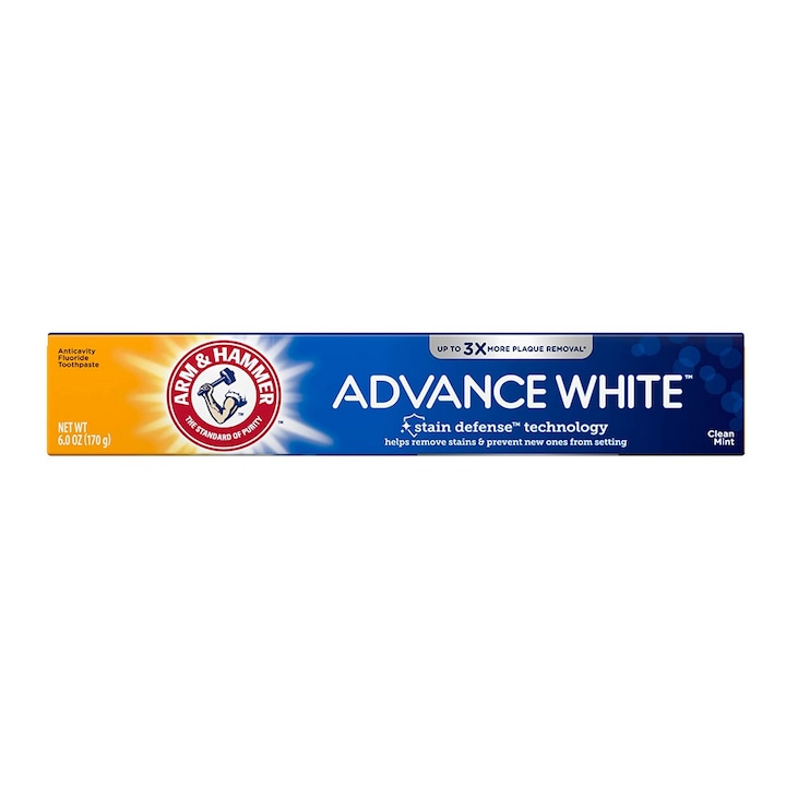 Pasta de dinti cu menta, Arm&Hammer, Igiena Orala Completa, Curatare Profunda, Protectie Avansata, Advance White, 170G