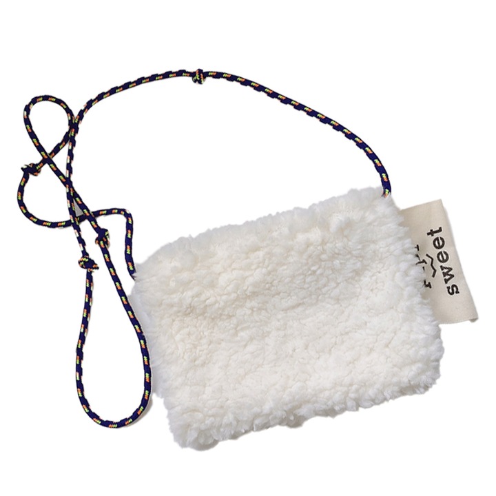 Jormftte gyermek plüss válltáska, fehér