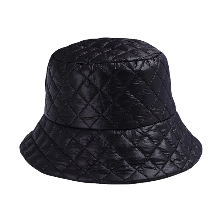 Jormftte téli sapka, fekete, meleg, összehajtható, nőknek