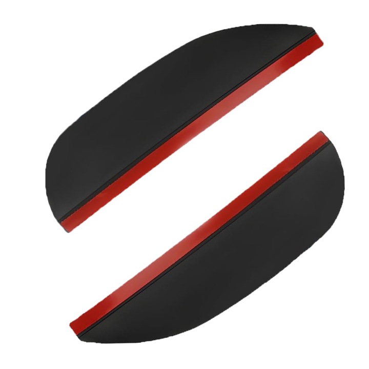 Set 2 accesorii oglinzi auto, Ornamente Tuning Auto, Protectie Ploaie si Umiditate, YQLAFT, Negru