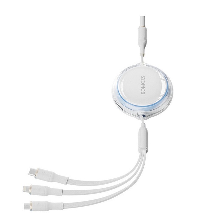 3 gyorstöltő kábel készlet, 3 az 1-ben, 4 FT, ezüst, kompatibilis iPhone és Android készülékekkel