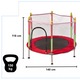 Gyerek trambulin hálóval és cipzárral 140 cm piros