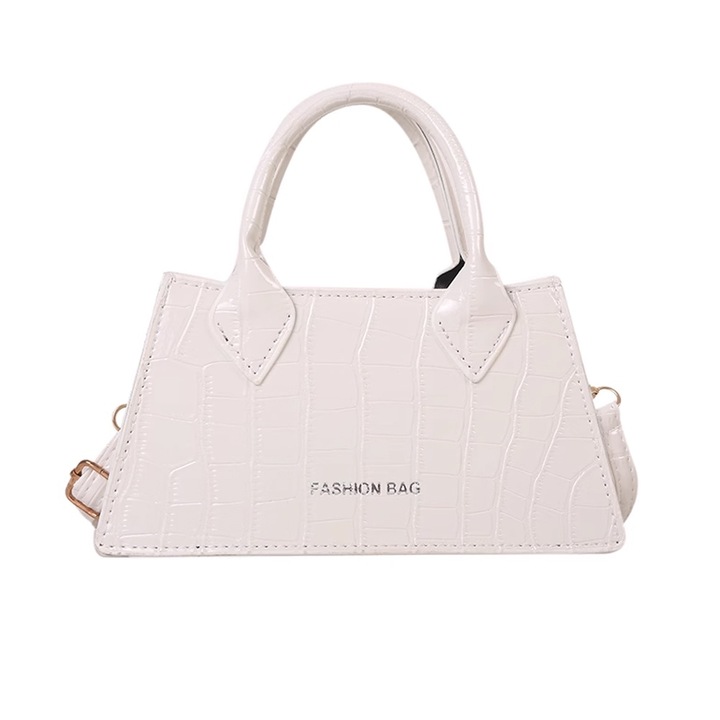 Női válltáska, Jormftte, műbőr, fehér