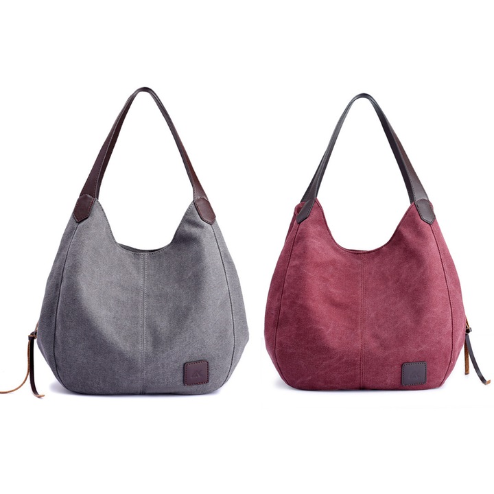 Női válltáska, Jormftte, többszínű, 28x13x30cm, vászonból, mágneses zárral és cipzárral.