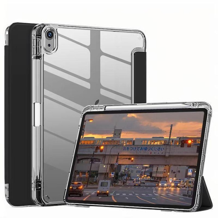 Táblaborító, kompatibilis iPad Pro 11" (2024), Ceruza támogatás, automatikus ébresztés/hibernálás, átlátszó