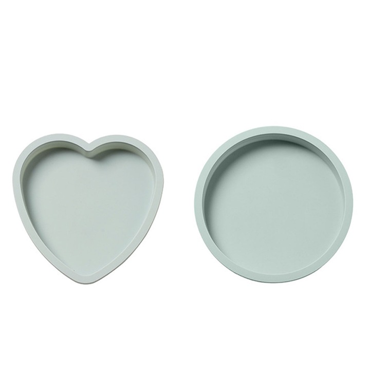 Комплект от 2 силиконови тави за печене, незалепващи, за мъфини и пайове, зелени