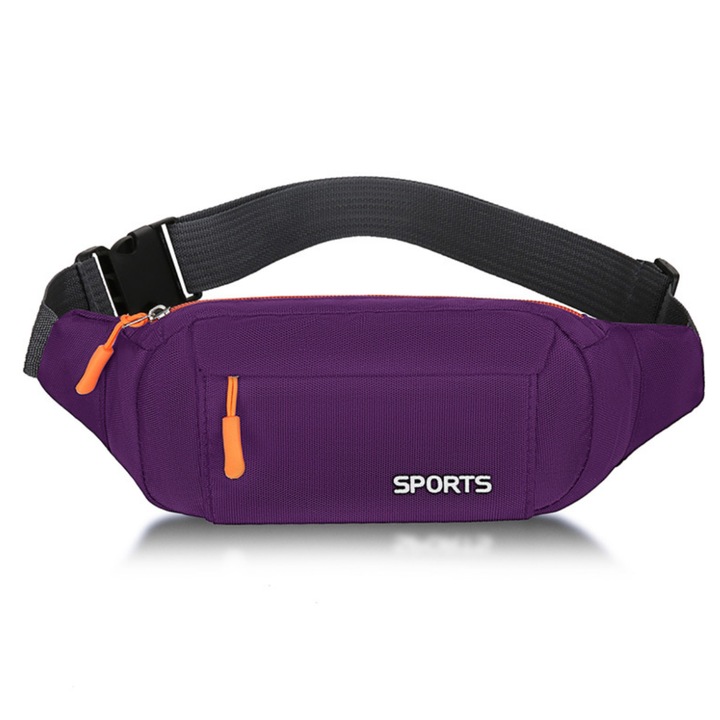 Sporttáska, futótáska, vízálló anyag, kényelmes, fekete