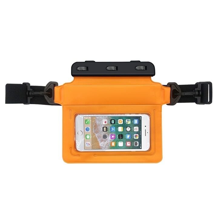 Vízálló sporttáska mobiltelefonhoz, összecsukható, kényelmes, strandra, úszáshoz, szörfözéshez, futáshoz, szín: többszínű