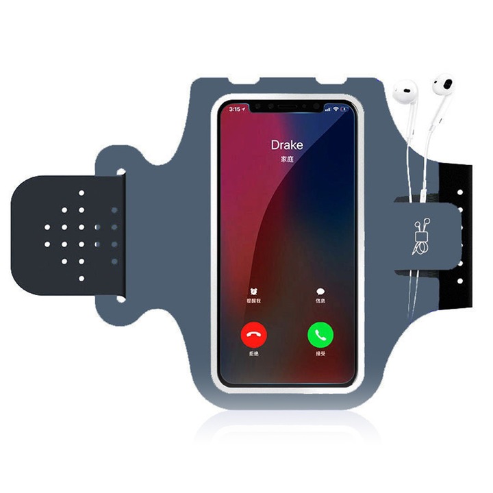 Vízálló, multifunkcionális sporttáska 6.5 hüvelykes telefonhoz, fényvisszaverő design