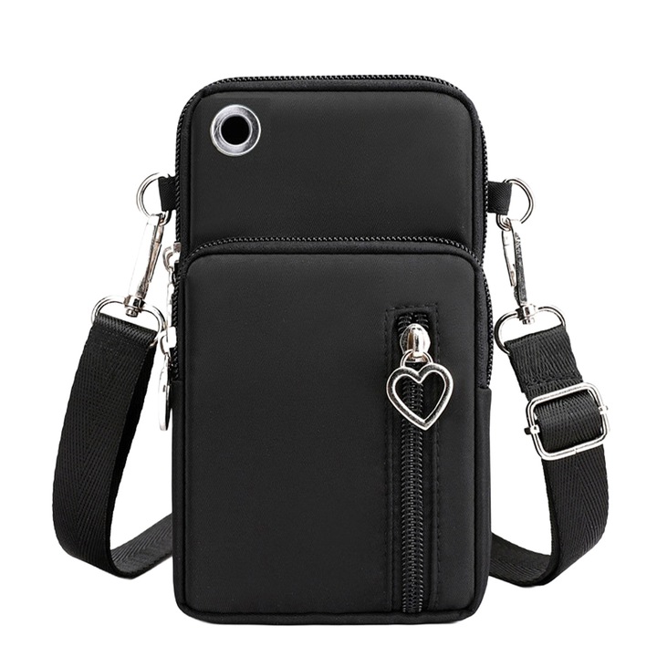 Karszalag, QttvbTna, futáshoz, fitneszhez, nylon, fekete