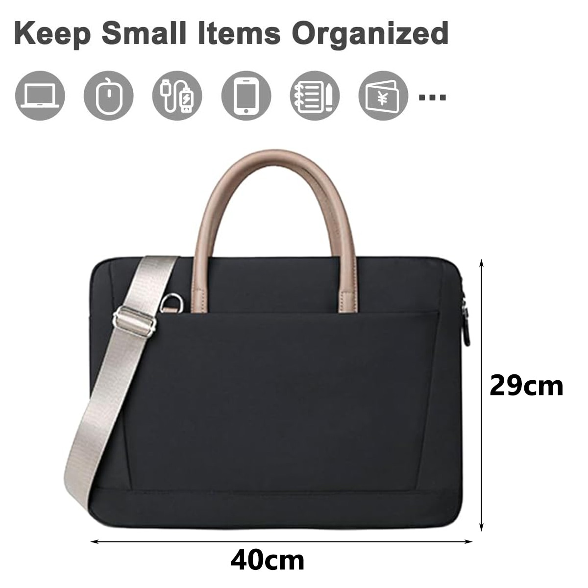 Geanta laptop Peysaitr, panza, negru