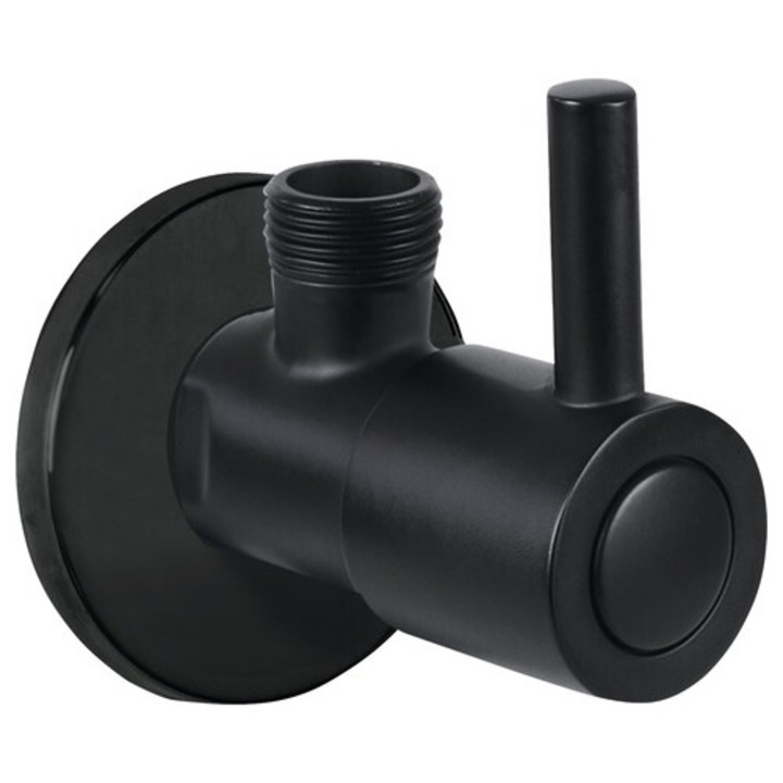 Robinet Coltar 1/2"X3/8" Negru Mat