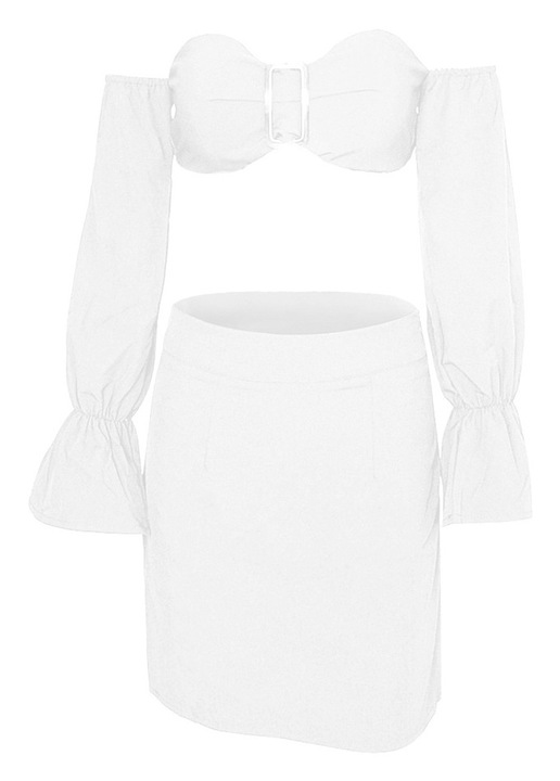 Rochie Ajustabila Sexy, Jeiibrzui, Elastic, Alb, Alb, L