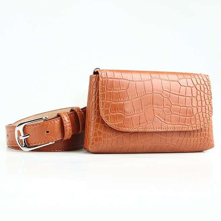 Mini deréktáska ezüst csattal díszítve, Jormftte, fekete/arany, szürke/ezüst, sárga/ezüst, teve