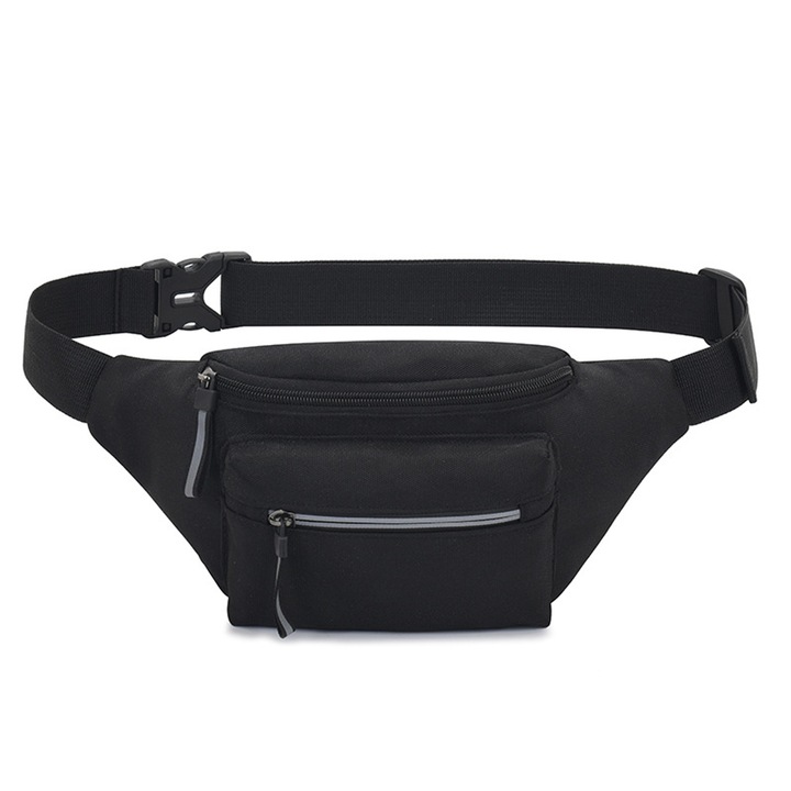 Jormftte férfi táska, messenger típusú, fekete/kék/sárga, 18x7x12cm