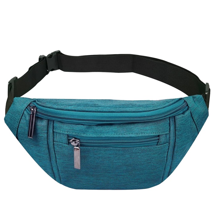 Jormftte sporttáska, zöld, 19x12.7x13.2cm, cipzáras záródás