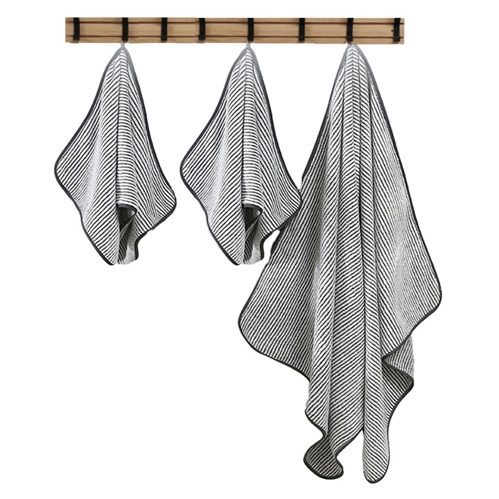 Комплект кърпи за баня, 1 кърпа за баня 70x140 см, 2 кърпи за ръце 35x75 см, абсорбиращи