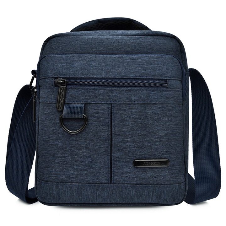 Jormftte válltáska, kék, vízálló, több rekesszel, kompakt és praktikus