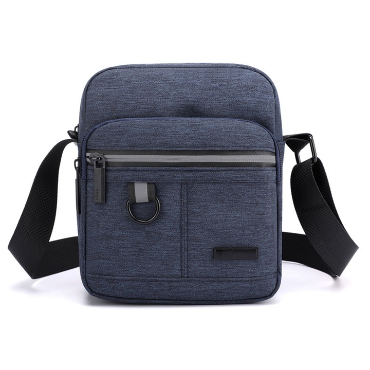 Jormftte kis válltáska, kék, strapabíró, állítható pánttal, utazáshoz és sporthoz