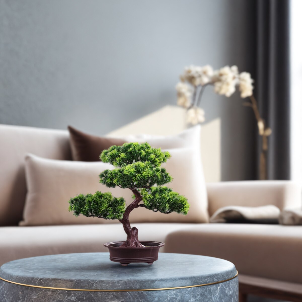 Bonsai artificial, Zeaicos, 40x26cm, 30x29cm, verde, set - eMAG.ro