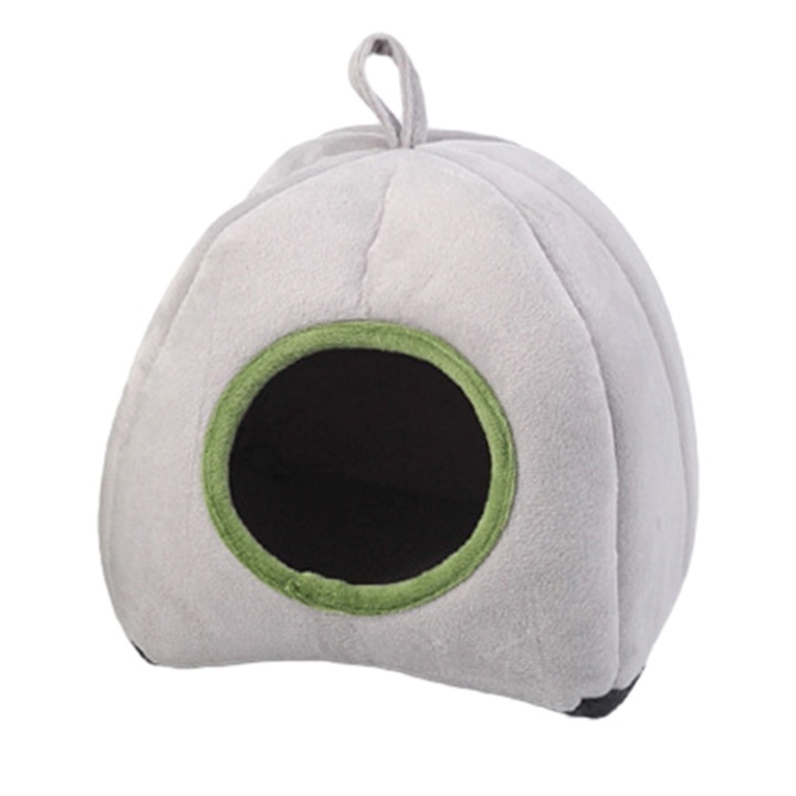 Culcus pentru rozatoare, bumbac, gri/verde, 19x21x20cm