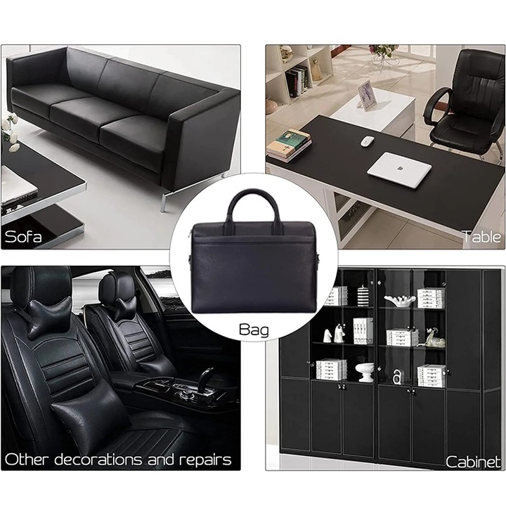 Folie Autoadeziva CCmax, 60 x 137 cm, Negru din Piele Ecologica, Reconditionat si Retapitat Articole din Piele, Canapea, Scaun, Fotolii, Interior Auto