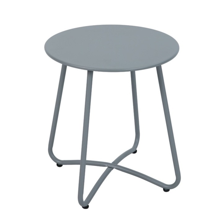 Masa fixa pentru gradina Grandio Mob Ema, metal, rotunda, 40 x 45 cm