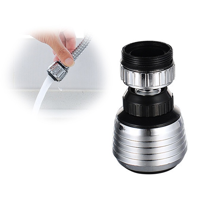 Aerator de robinet, rotatie 360 grade, economisire apa, aerator de robinet, difuzor, duza de robinet, adaptor filtru, inlocuire pentru bucatarie, stil: stil1