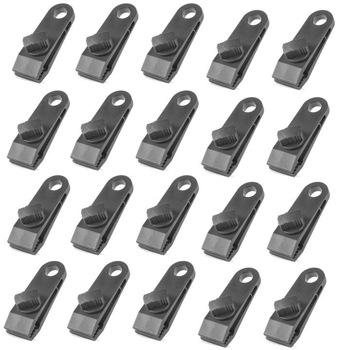 Cleme de blocare pentru aventuri in aer liber, clema pentru cort cu surub cu degetul mare cu material de inalta rezistenta, cleme portabile pentru prelata pentru punct de ancorare instantanee, rezistente la intemperii si reutilizabile