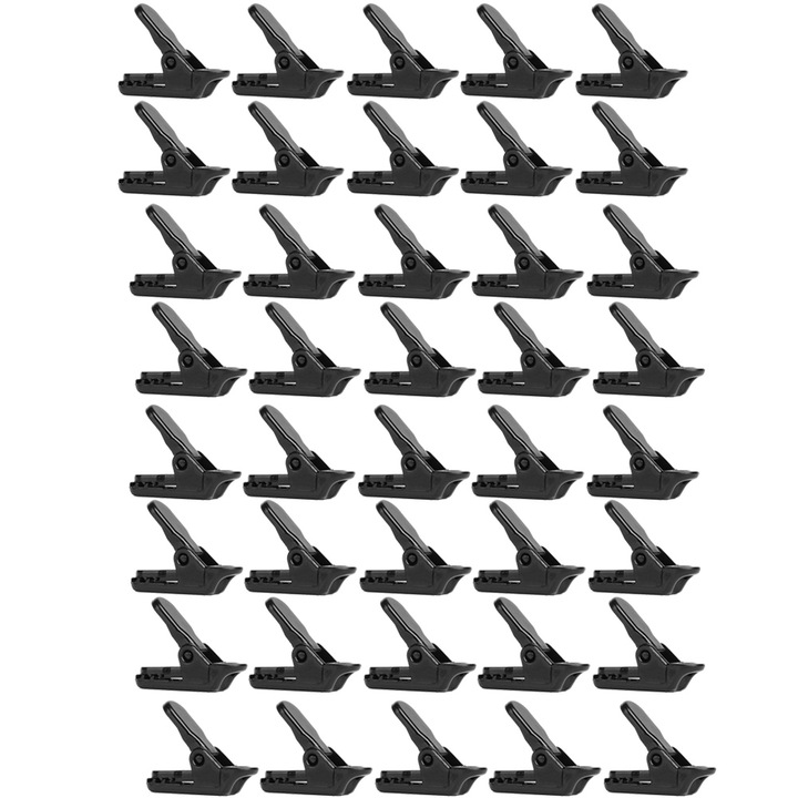 Cleme metalice cu arc, Enforose, portabile, design anti-alunecare, set 40 buc.