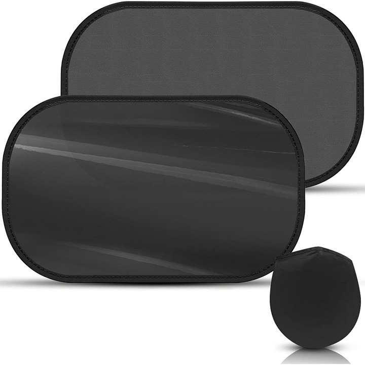 Autós napellenző babáknak, 2 darabos szett, Öntapadós UV-védő autós napellenző babáknak, Univerzális autós ablak napellenző gyerekeknek, Hálós oldalsó ablak napellenző gyerekeknek - 51 x 31 cm