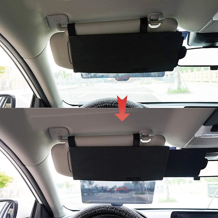 Удължител за автомобилен сенник, Удължител за автомобилен сенник, Удължител за сенник за шофьор за защита против отблясъци и UV за шофьор или пътник (прозрачен)