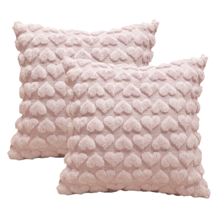 2 darabos négyzet alakú párnahuzat szett, plüss anyag, 18x18 hüvelyk, boho stílusú, többszínű